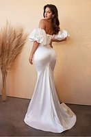 SATIN FITTED BRIDAL GOWN