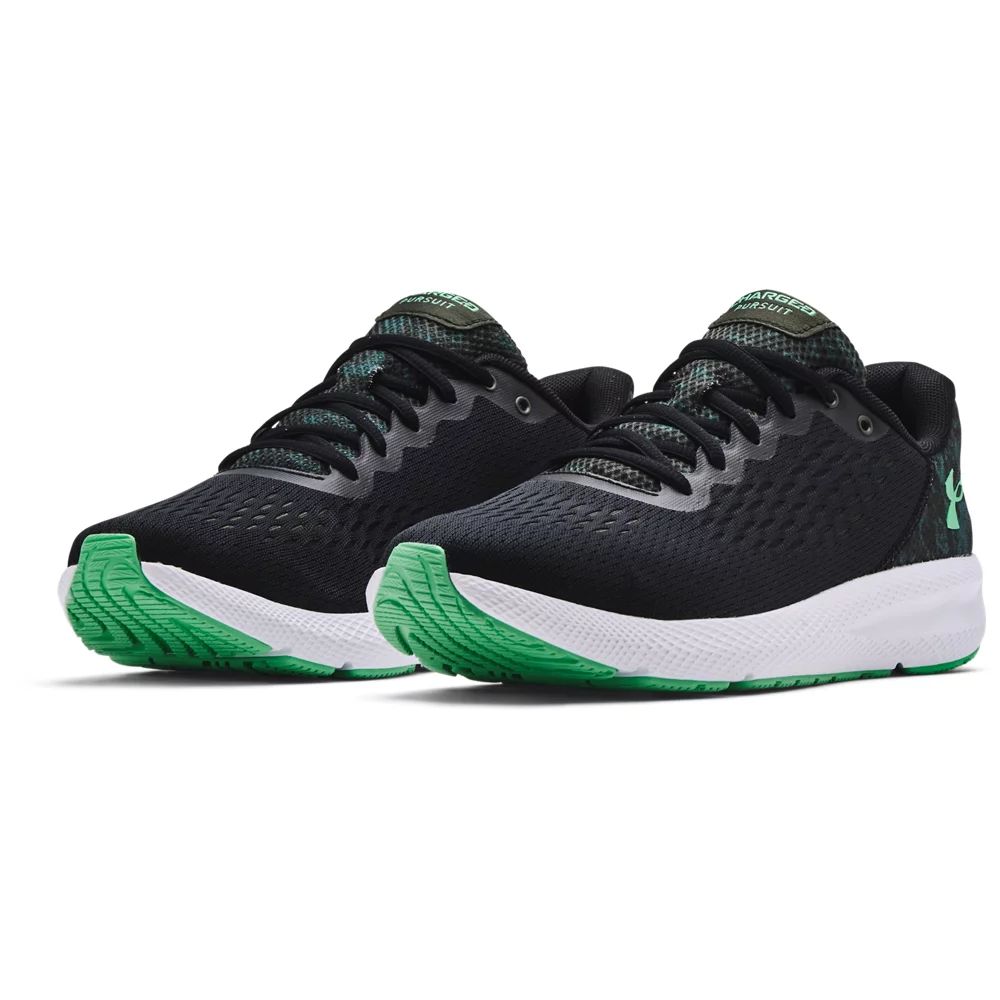  Under Armour Tenis de correr unisex para niños Charged Pursuit  3, (001) Negro/Negro/Blanco : Ropa, Zapatos y Joyería