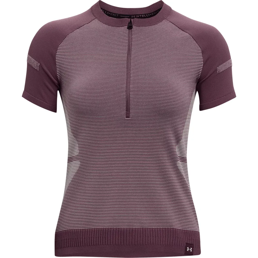 Playera de Manga Corta con ¼ Cierre UA IntelliKnit para Mujer