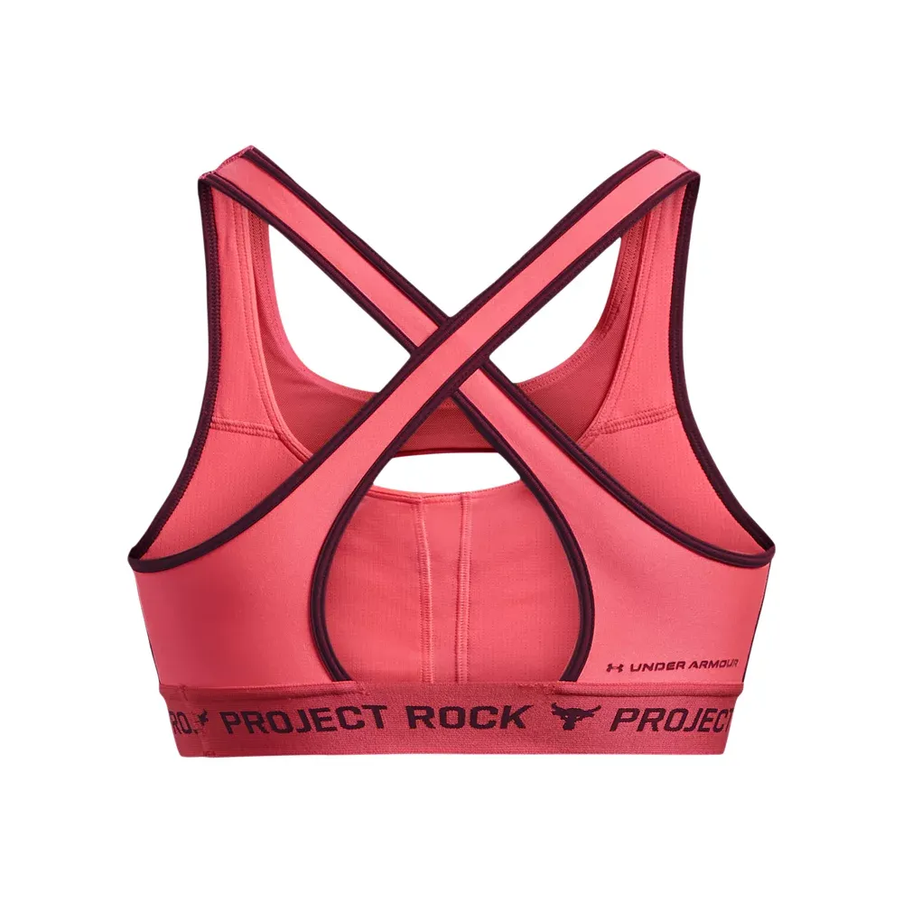 Under Armour Women's Project Rock Crossback Strappy Medium Support