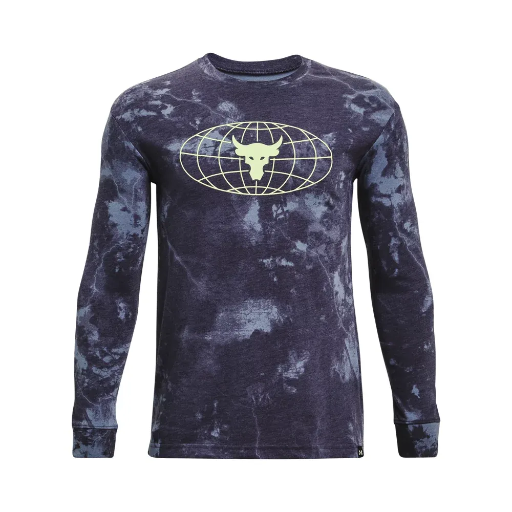 Playera de manga larga Project Rock Brahman Globe para niño