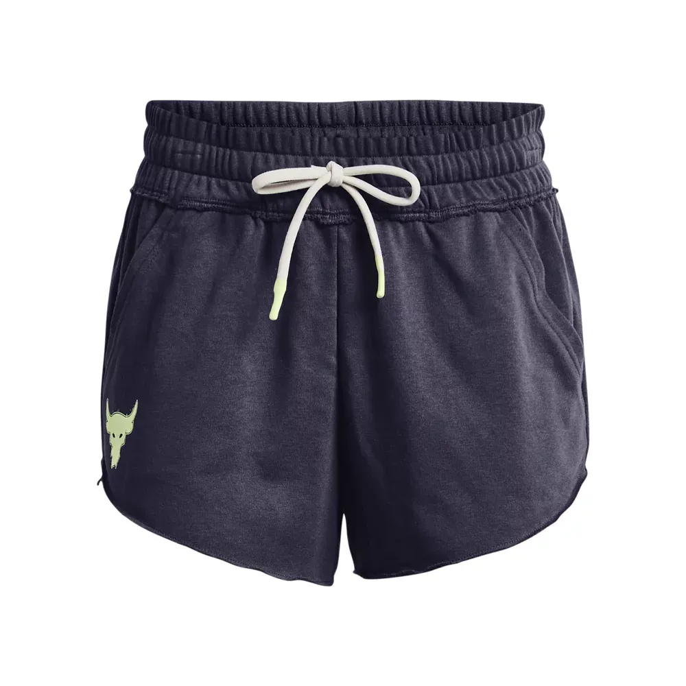 Under Armour Women's Project Rock Rival Terry Disrupt Shorts