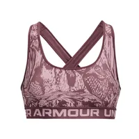 Women's Armour® Mid Crossback Printed Sports Bra