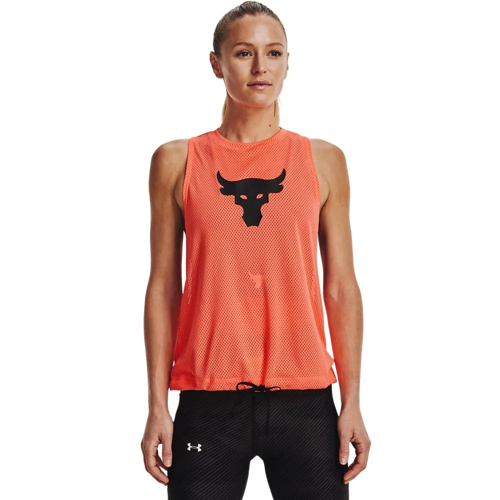 Under Armour Camiseta de tirantes Project Rock Mesh para mujer