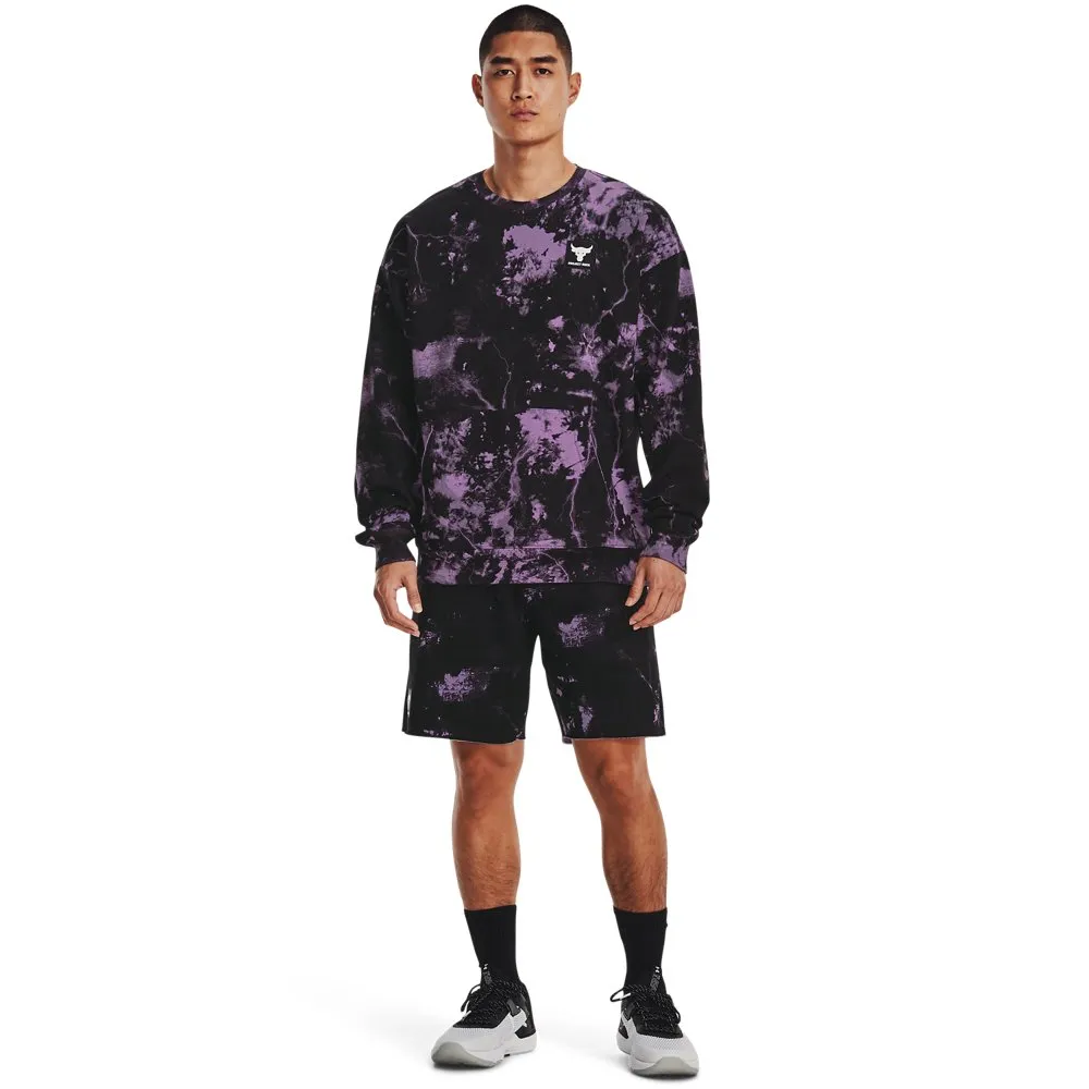 Men's Project Rock Rival Fleece Disrupt Printed Crew