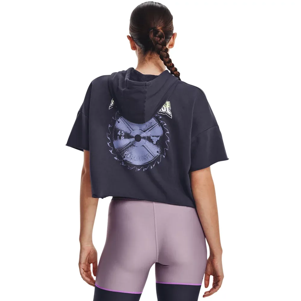 Women's Project Rock Rival Terry Short Sleeve Hoodie