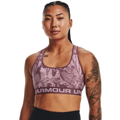 Women's Armour® Mid Crossback Printed Sports Bra