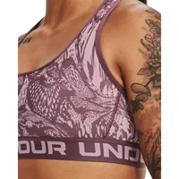 Women's Armour® Mid Crossback Printed Sports Bra