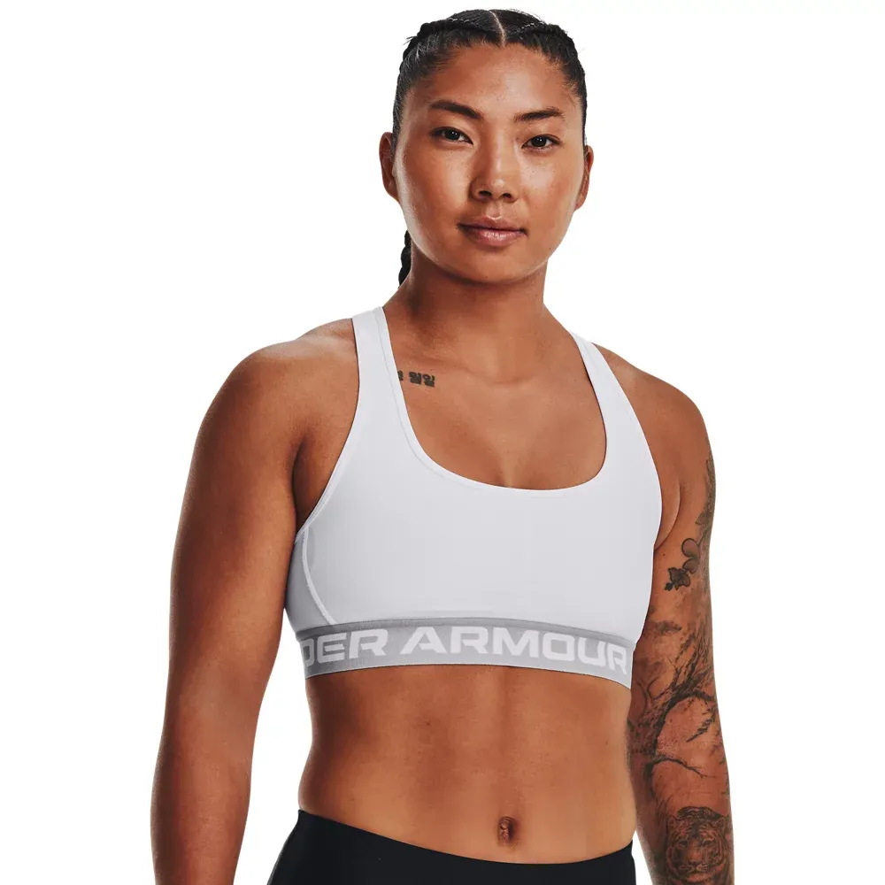 Women's UA Infinity Mid High Neck Shine Sports Bra