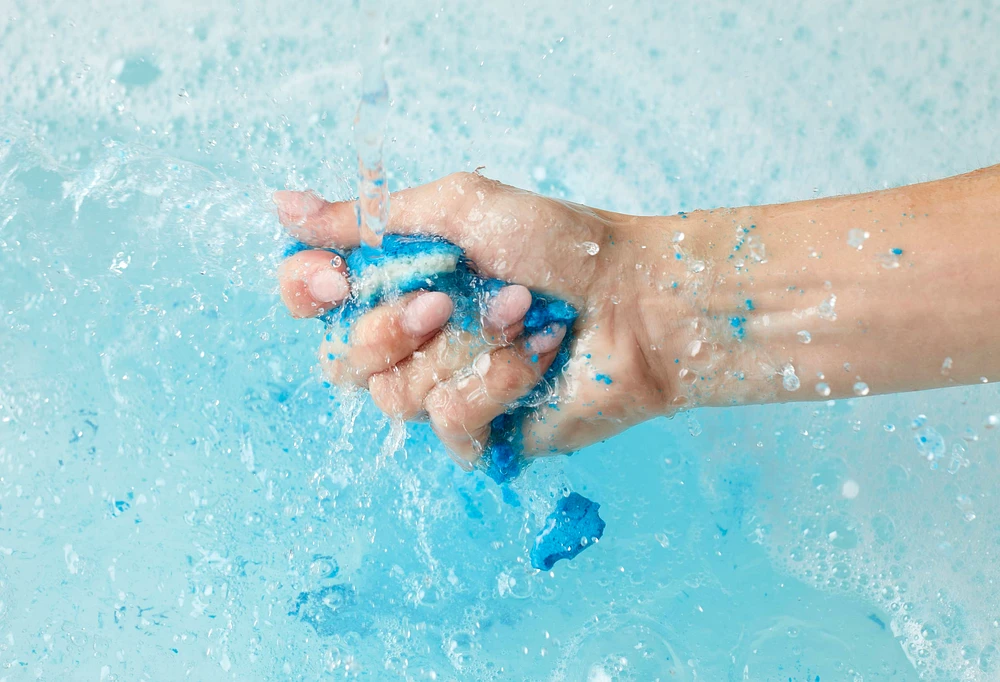 The Big Blue Skies And Fluffy White Clouds Bubble Bar