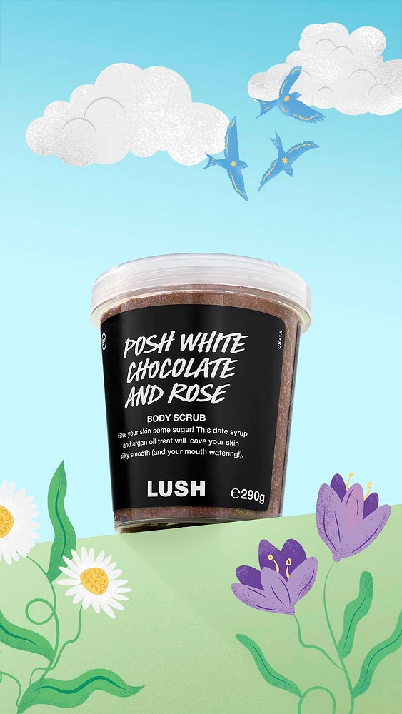 Exfoliant corporel Posh White Chocolate And Rose