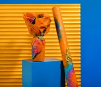 Orange Tie-Dye Lokta Wrap