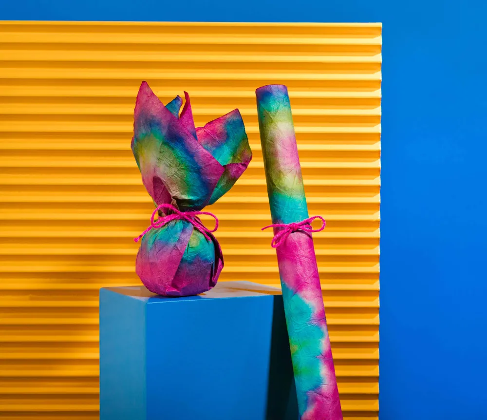 Pink Tie-Dye | Lokta Wrap