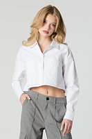 Cropped Button-Up Top