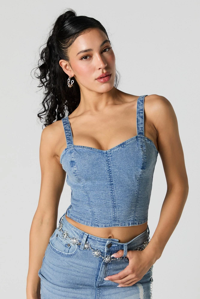 Denim Corset Top