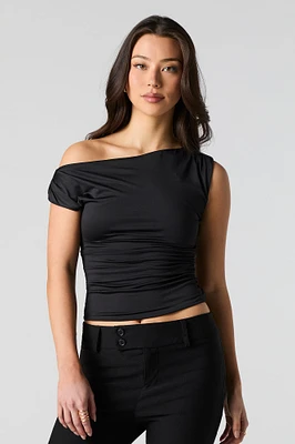Contour One Shoulder Ruched Top