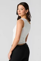 Haut Contour ruché à épaule unique