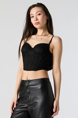 Floral Lace Corset Crop Top