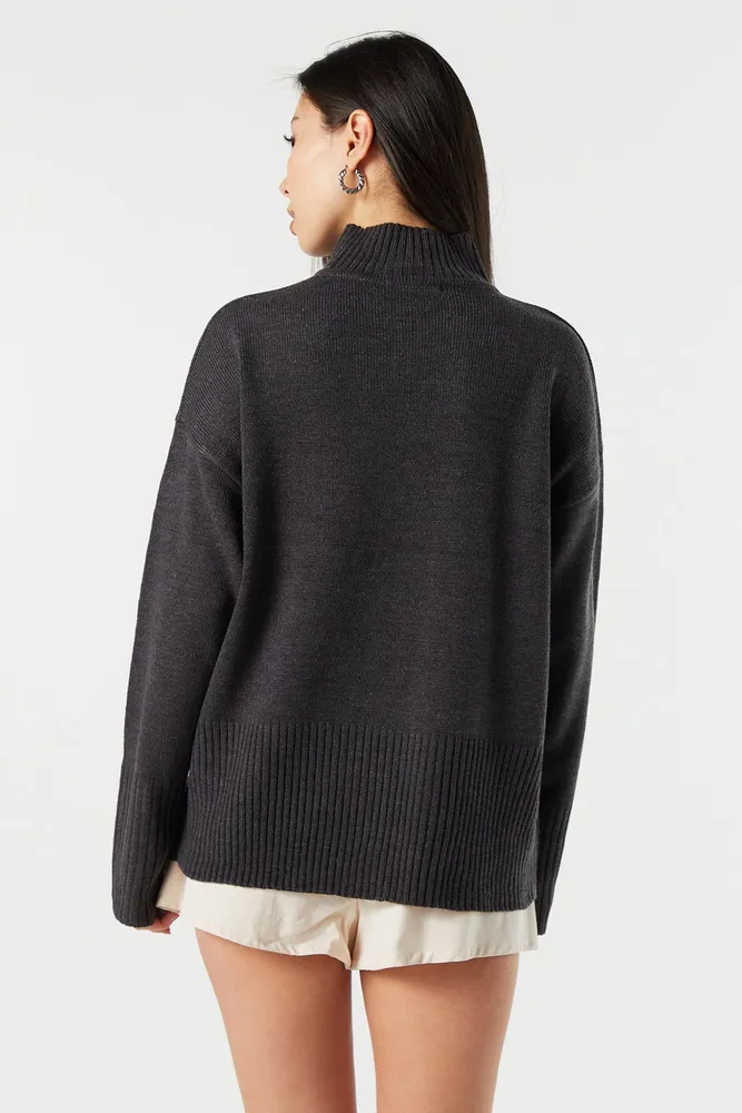 Oversized rib-knit sweater