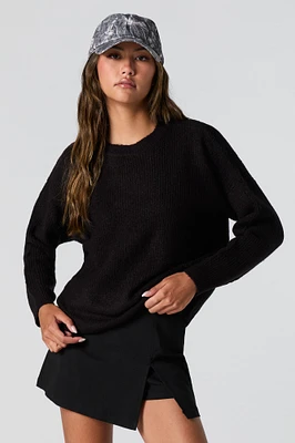 Mossy Ribbed Knit Sweater