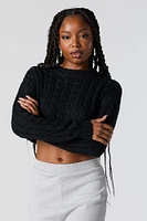 Cable Knit Cropped Sweater