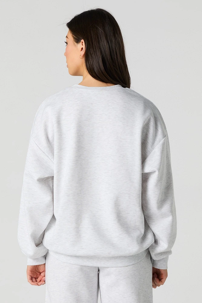 City Twill Embroidered Fleece Sweatshirt