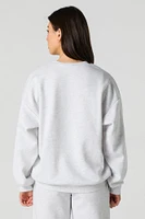 City Twill Embroidered Fleece Sweatshirt