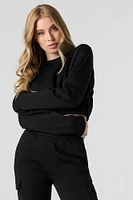 Fleece Cropped Crewneck Sweatshirt