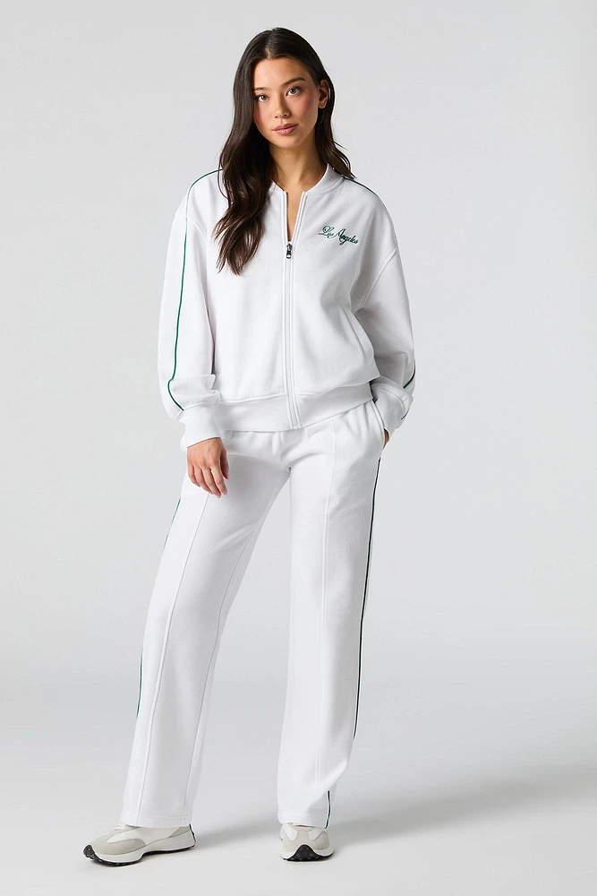 Pantalon d'entraînement Active en molleton avec motif brodé LA