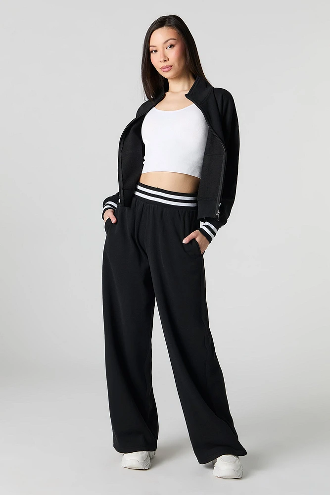 Active Striped Waist Fleece Sweatpant