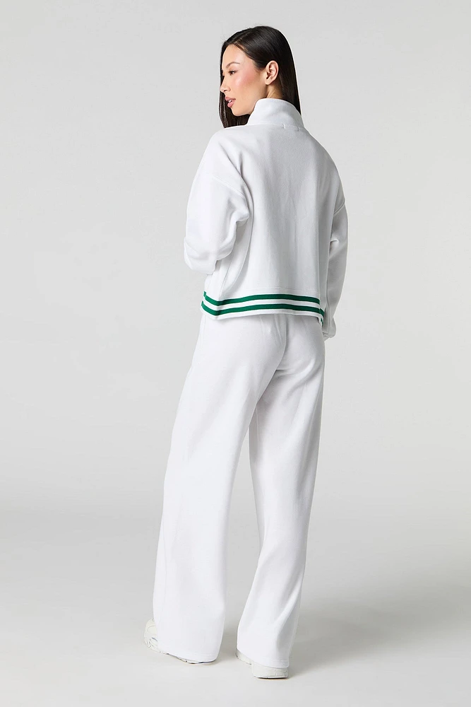 Pantalon d'entraînement Active en molleton avec bande de taille rayée