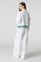 Pantalon d'entraînement Active en molleton avec bande de taille rayée