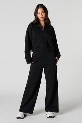 Fleece Wide Leg Sweatpant