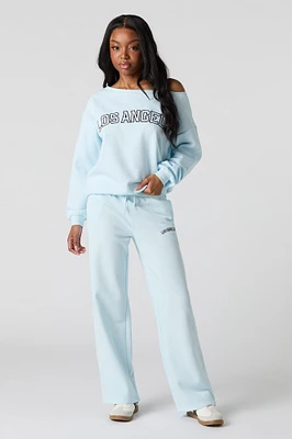 Pantalon d'entraînement en molleton avec motif brodé LA