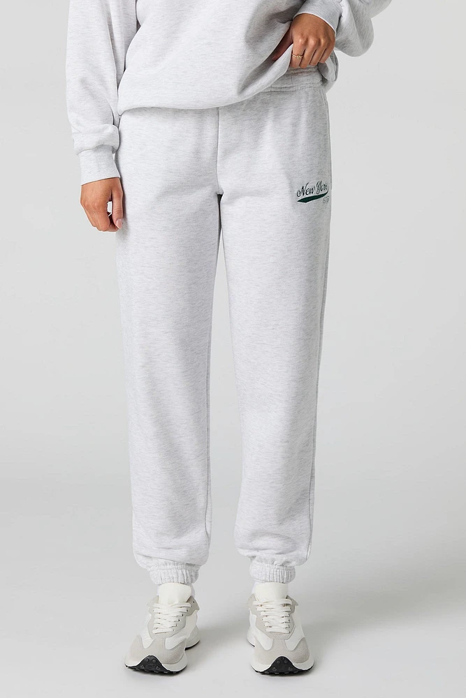 City Embroidered Fleece Jogger