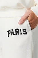 Jogger en molleton avec motif brodé City