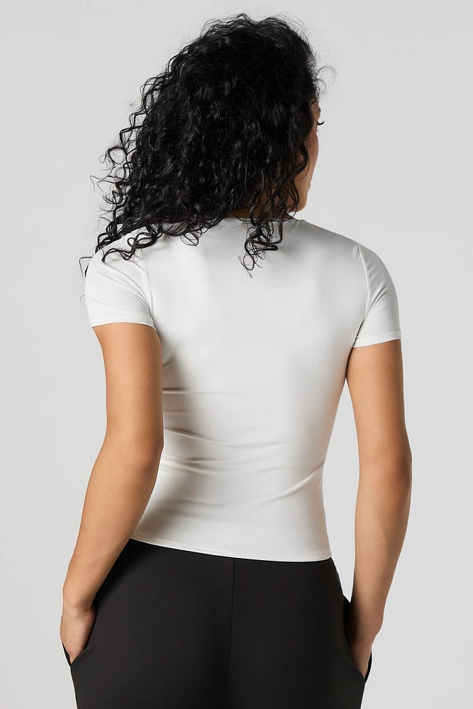 T-shirt ras du cou profil