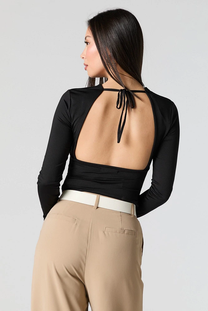 Contour Ruched Long Sleeve Top