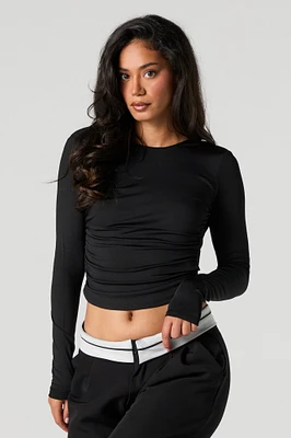 Contour Ruched Long Sleeve Top