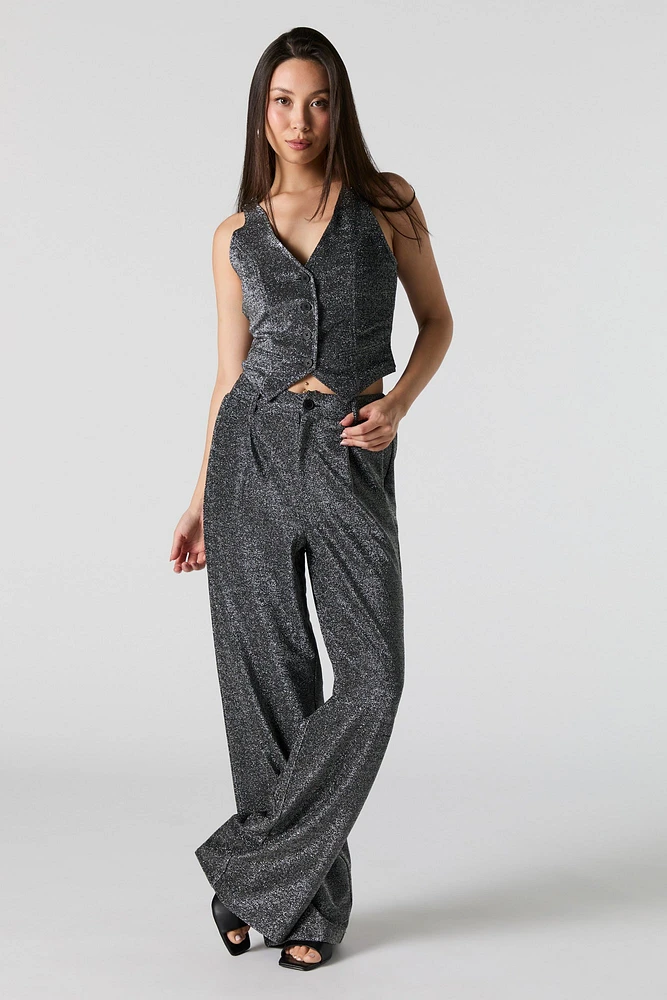 Robe-pantalon scintillant à jambes larges