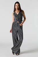 Robe-pantalon scintillant à jambes larges