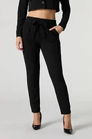 Belted Slim Dress Pant