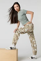 Jogger cargo à taille coulissante