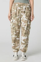 Jogger cargo à taille coulissante