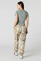 Jogger cargo à taille coulissante