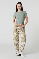 Jogger cargo à taille coulissante