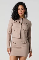 Buttoned Pocket Mini Skirt