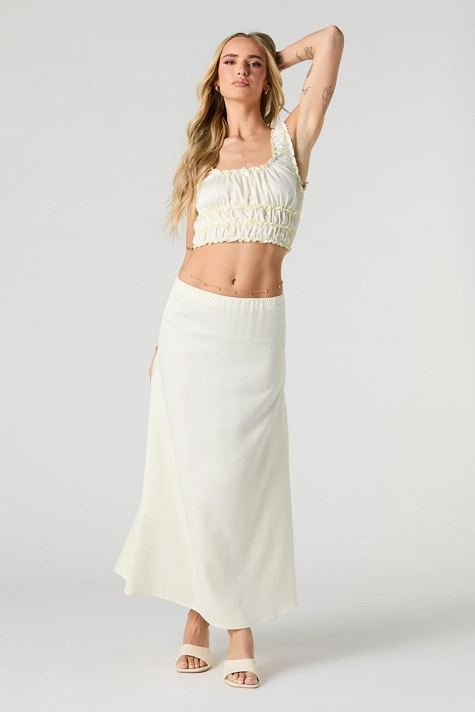 Jupe maxi en satin