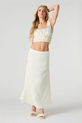 Jupe maxi en satin