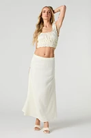 Jupe maxi en satin